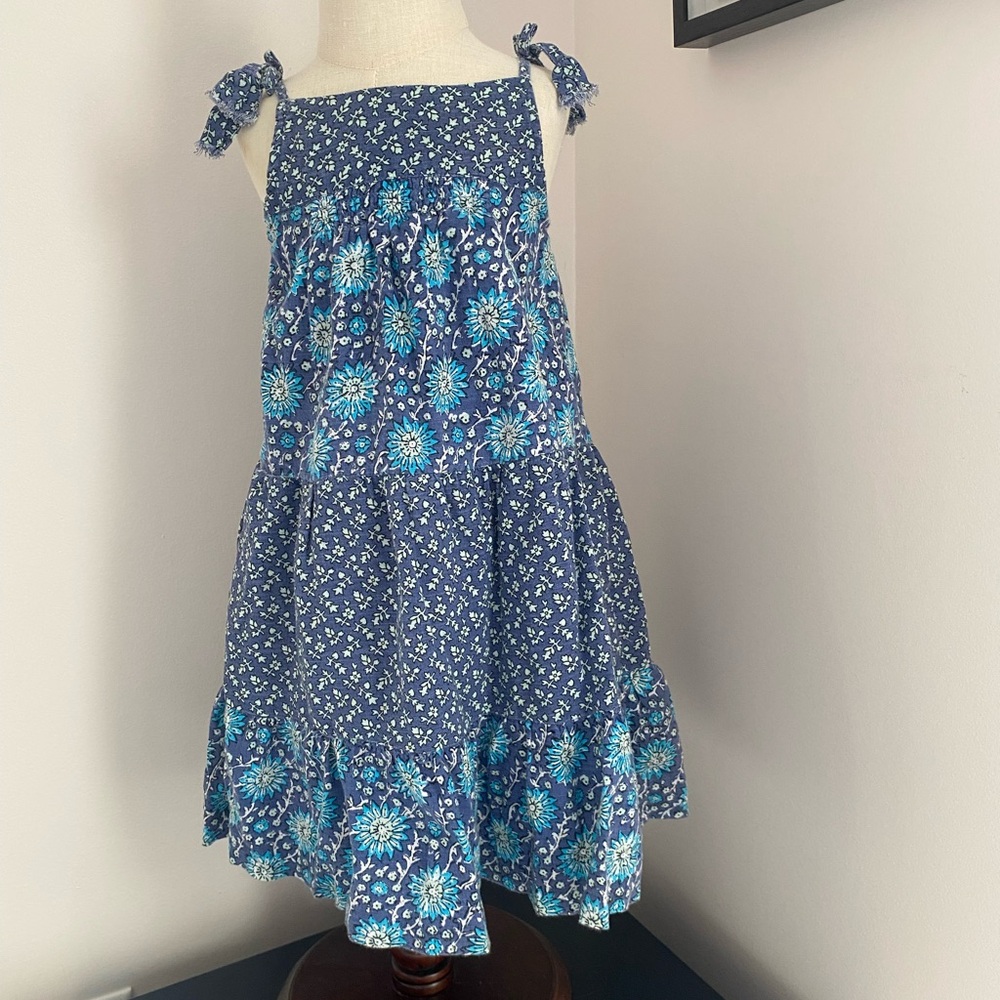 Baby GAP Bohemian-style Tiered Blue Floral Dress